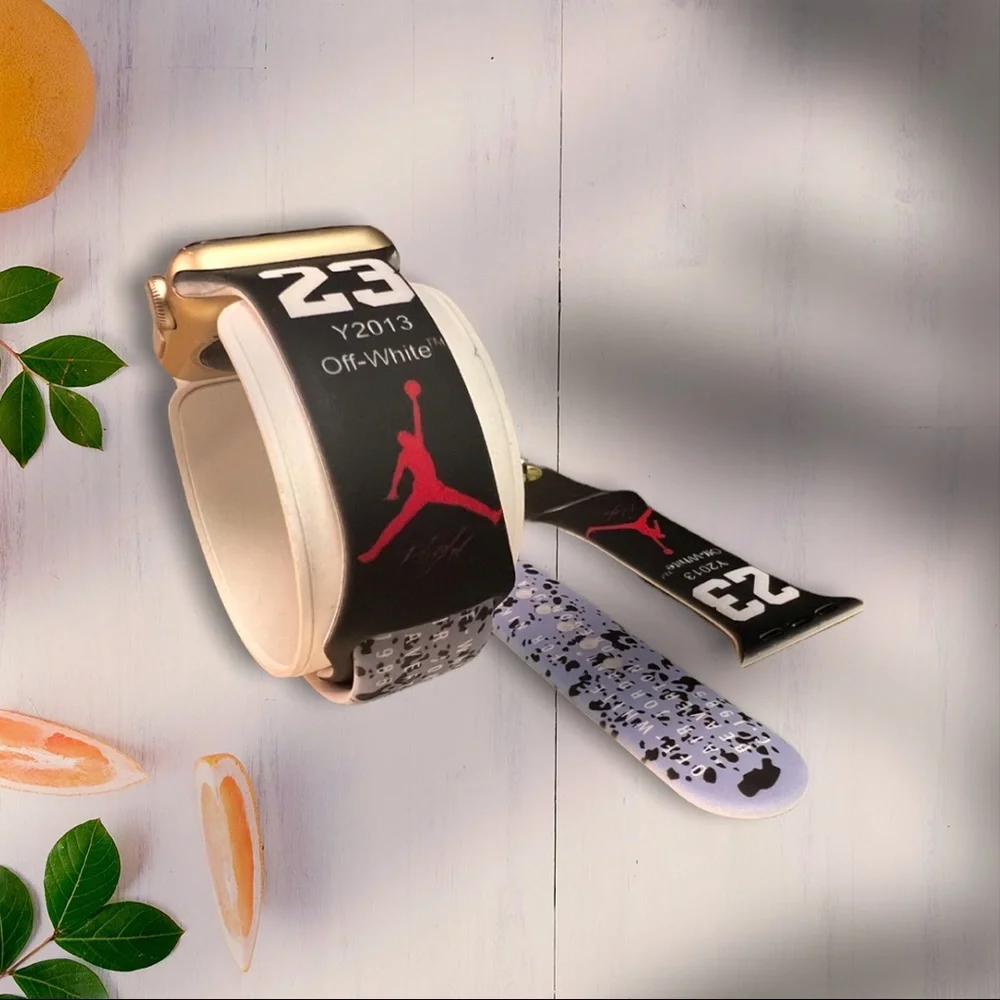 Watchband for Apple Watch Sneakerhead Shoe Lover Classic Retro in Black
